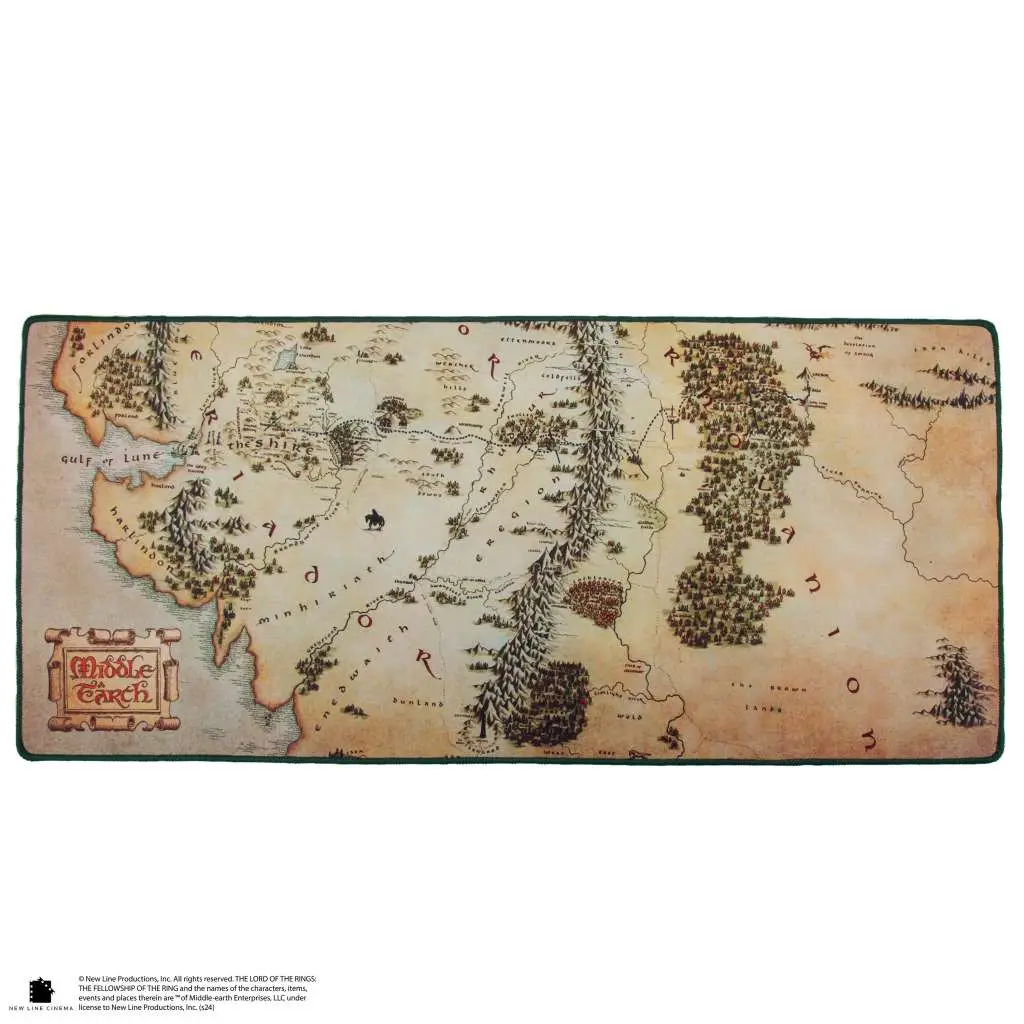Lord of the Rings Middle Earth Map Desk Mat - Figurine